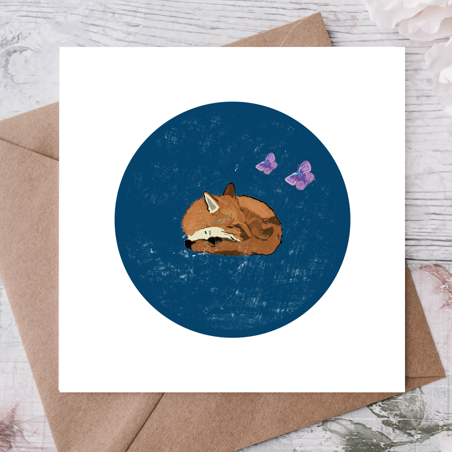 Sustainable Hand-drawn Greeting Card |Urban Fox