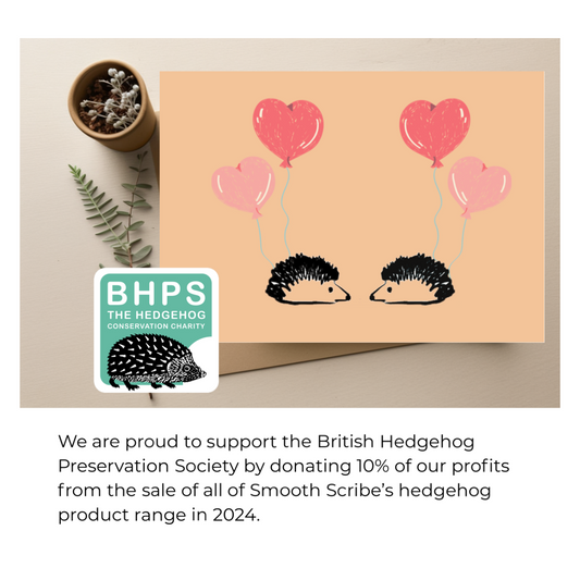 Hedgehog Anniversary Sustainable Card | Supporting British Hedgehog Preservation Society