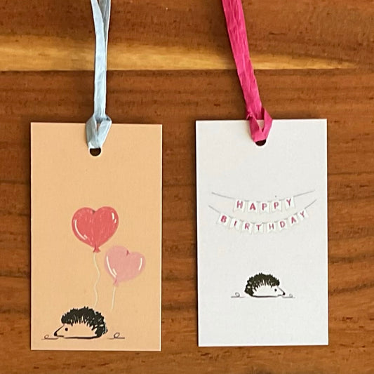 Hedgehog Sustainable Gift Tags (supporting BHPS)