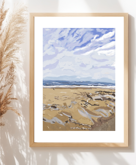Cornish Skies - Hand-Drawn Fine Art Print | Sustainable Coastal Wall Art