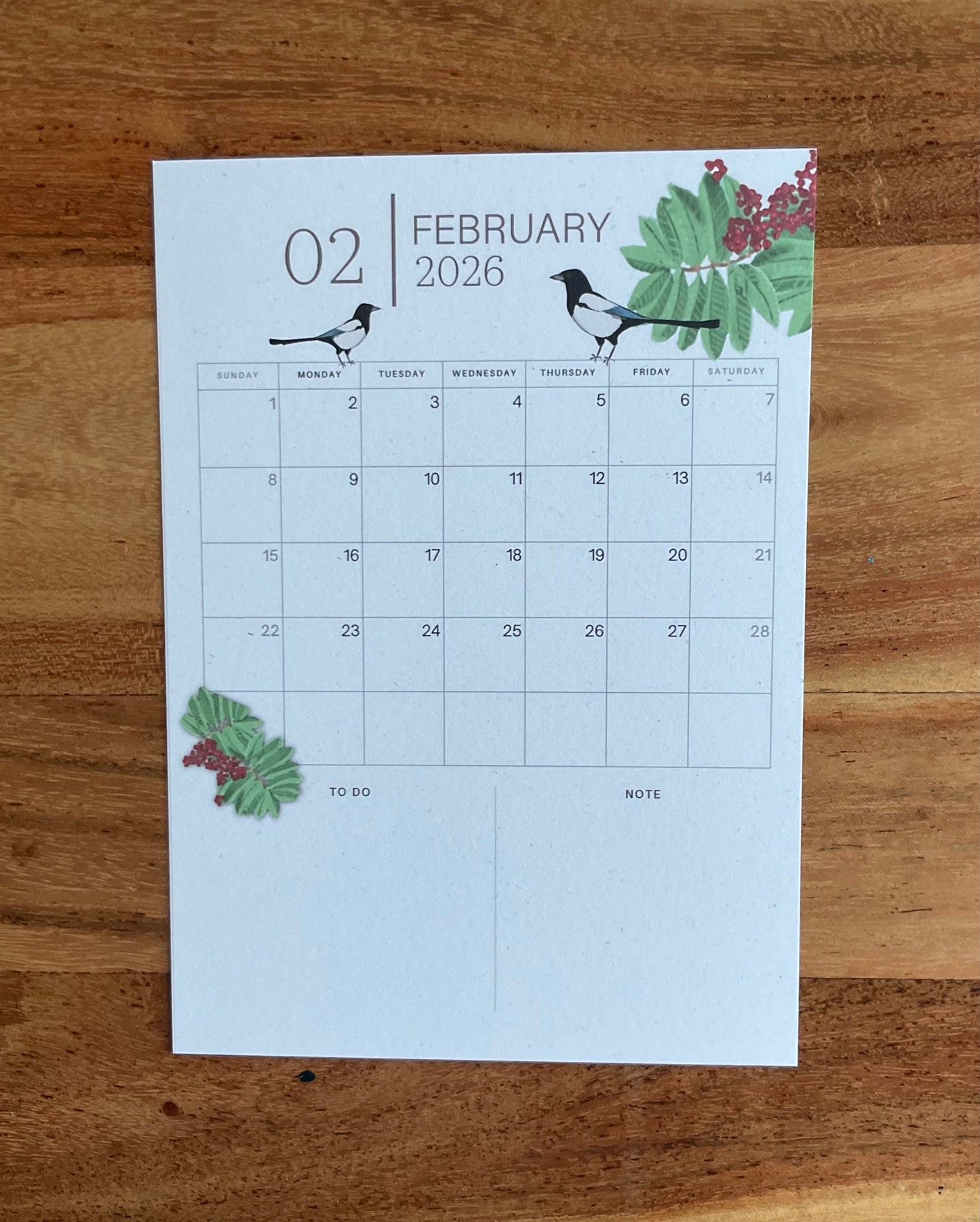 2026 Nature Desk Calendar