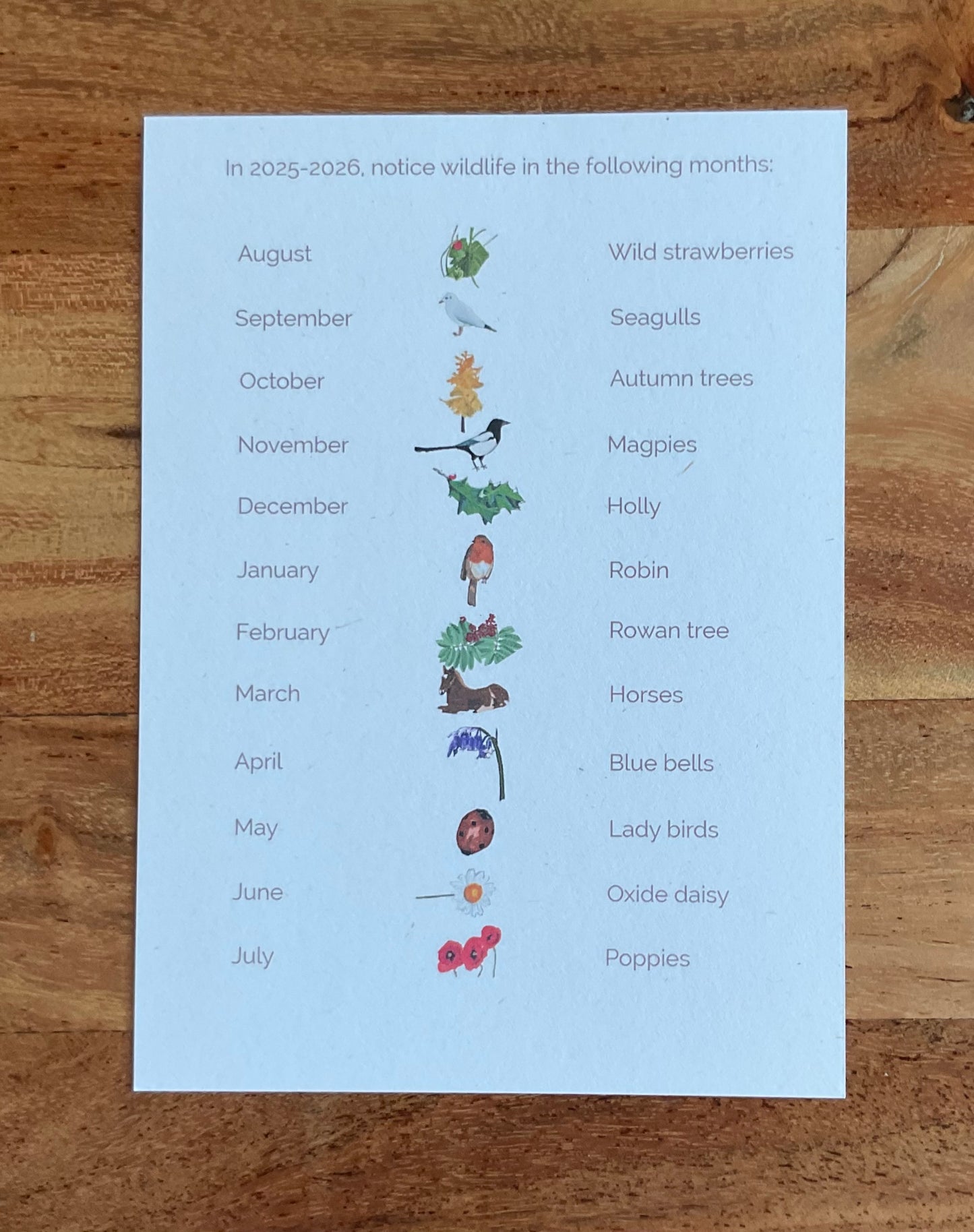 2026 Nature Desk Calendar