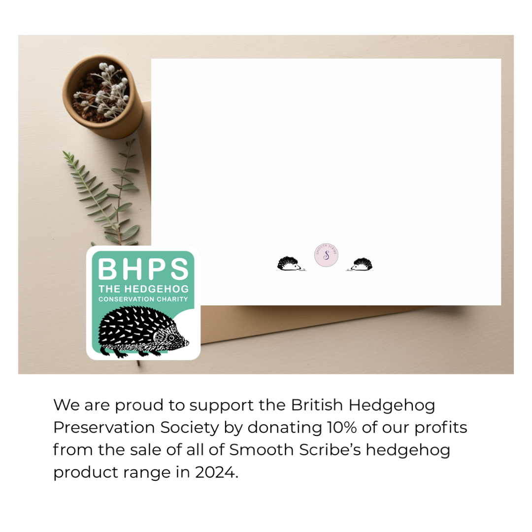 Hedgehog Valentine Sustainable Card (supporting BHPS)