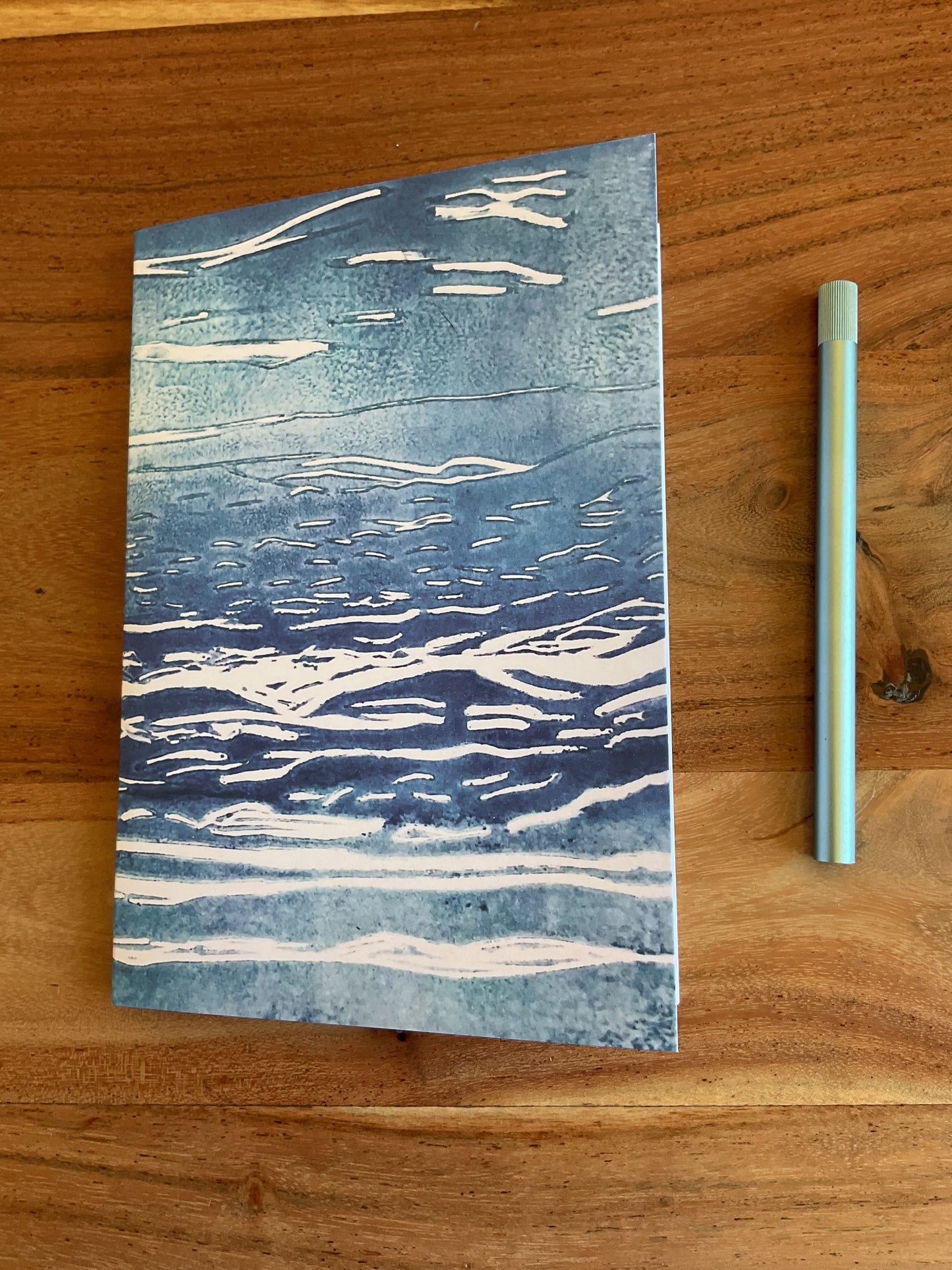 Ocean Waves A5 Recycled Blank Notebook (60 Pages) | 350gsm Recycled Cover