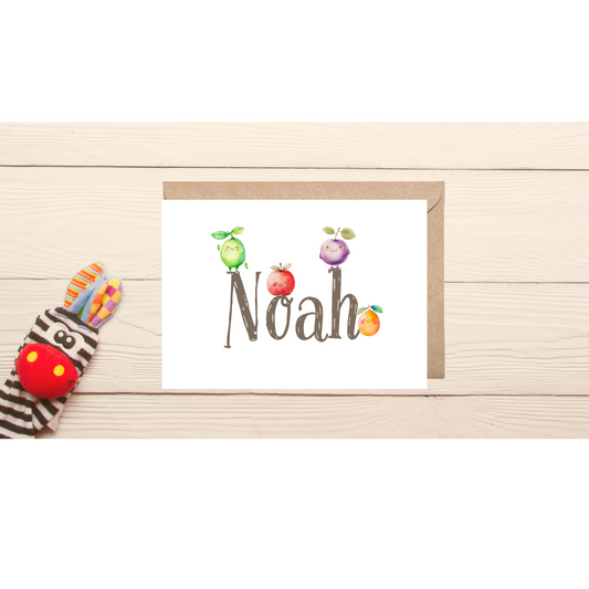 Personalized Kids Fruit Birthday Card | Eco-Friendly