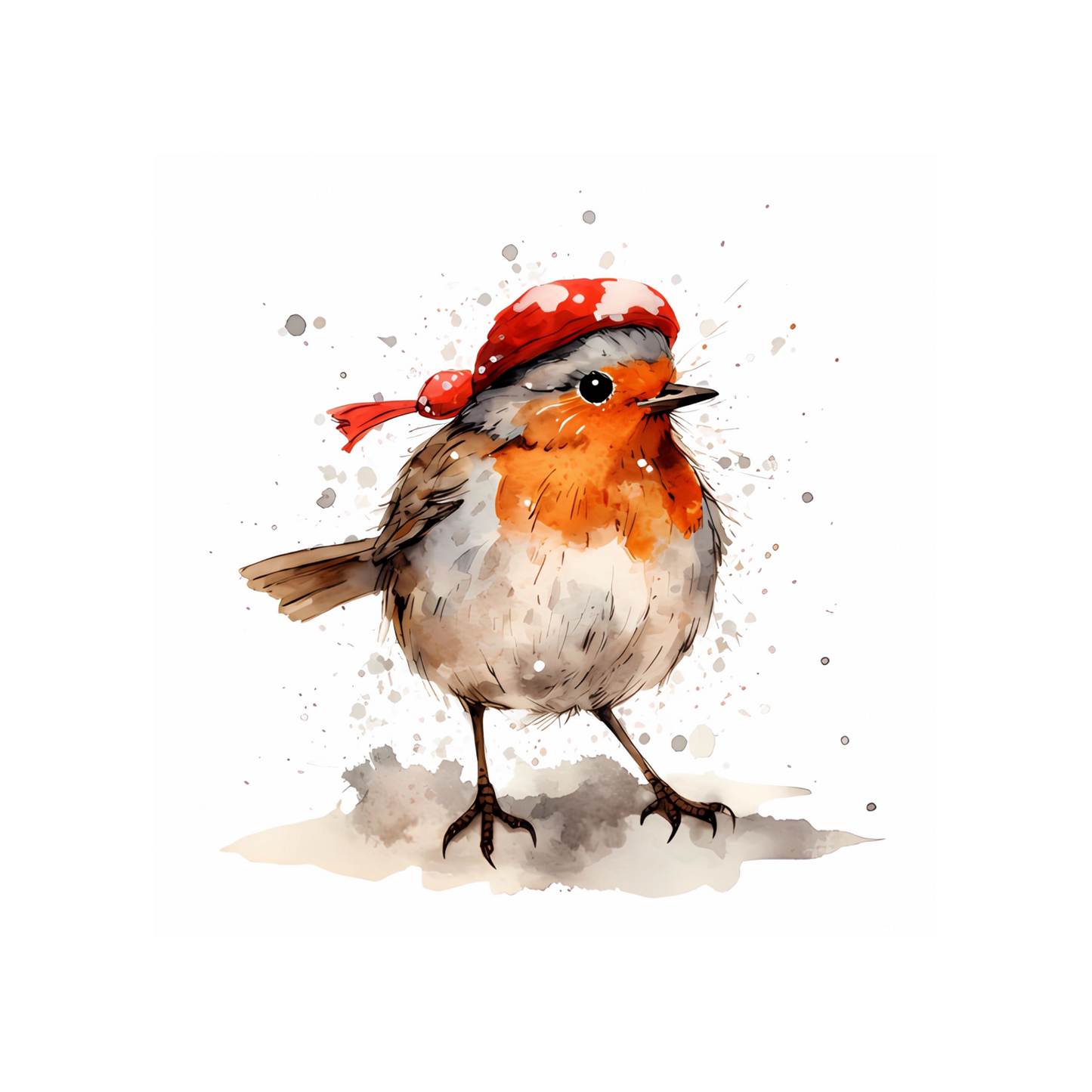 Christmas Robin Greeting Card