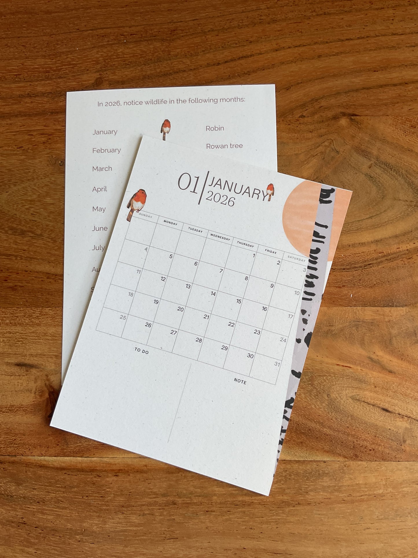 2026 Nature Desk Calendar