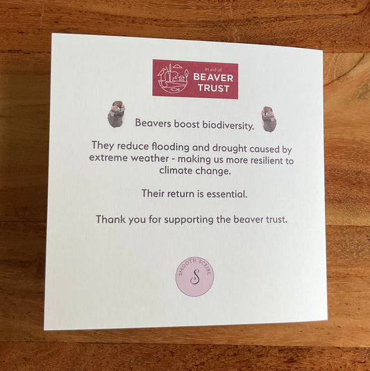Beaver Badge Card with Wearable Pin | Supporting Beaver Trust | Eco-Friendly Greeting Cards