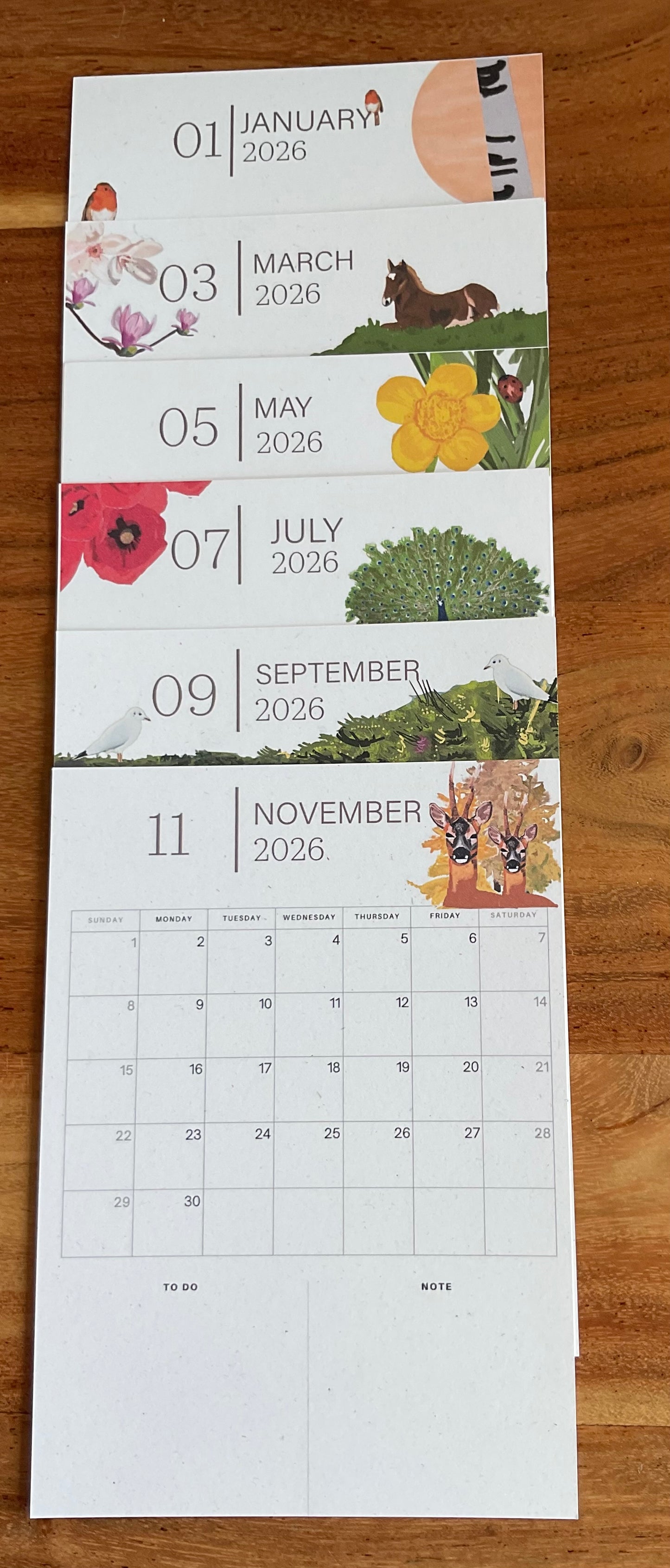2026 Nature Desk Calendar
