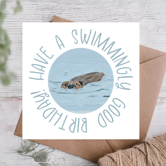 Cute Beaver Birthday Card | Wildlife Conservation Gift