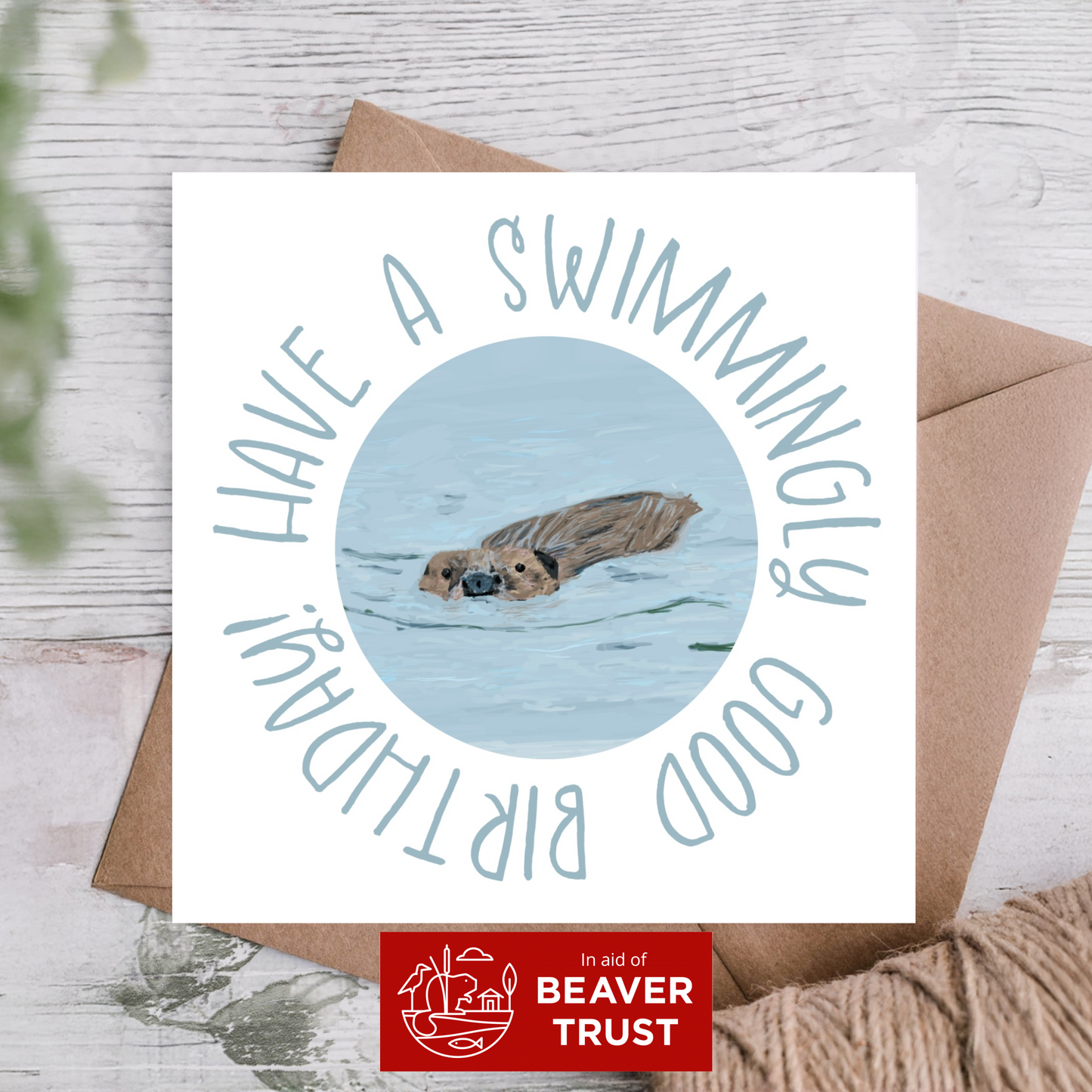 Cute Beaver Birthday Card | Wildlife Conservation Gift