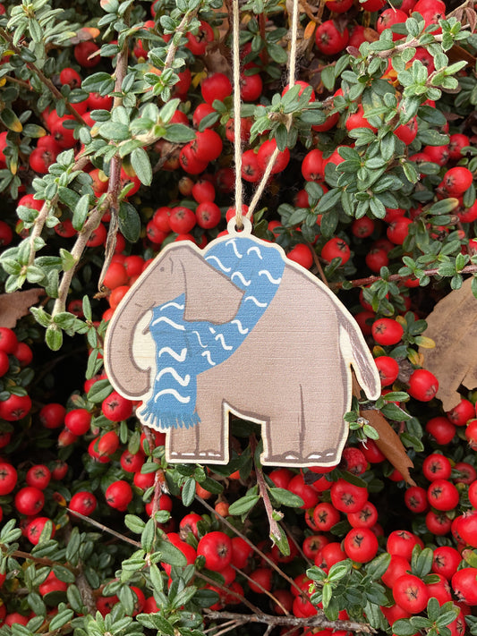Elephant and Giraffe eco friendly Christmas Decorations