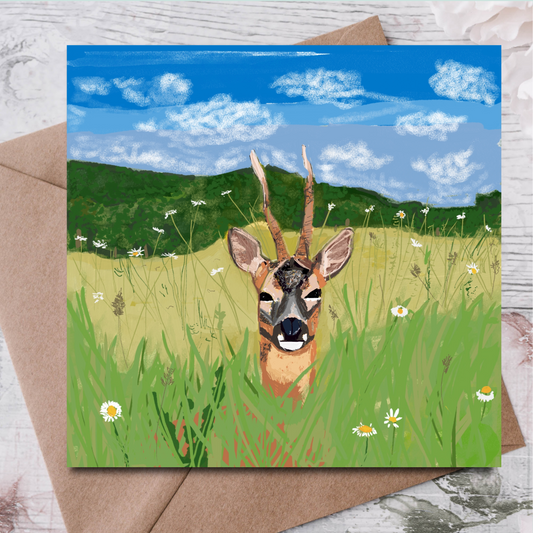 British Roe Dear Greeting Card