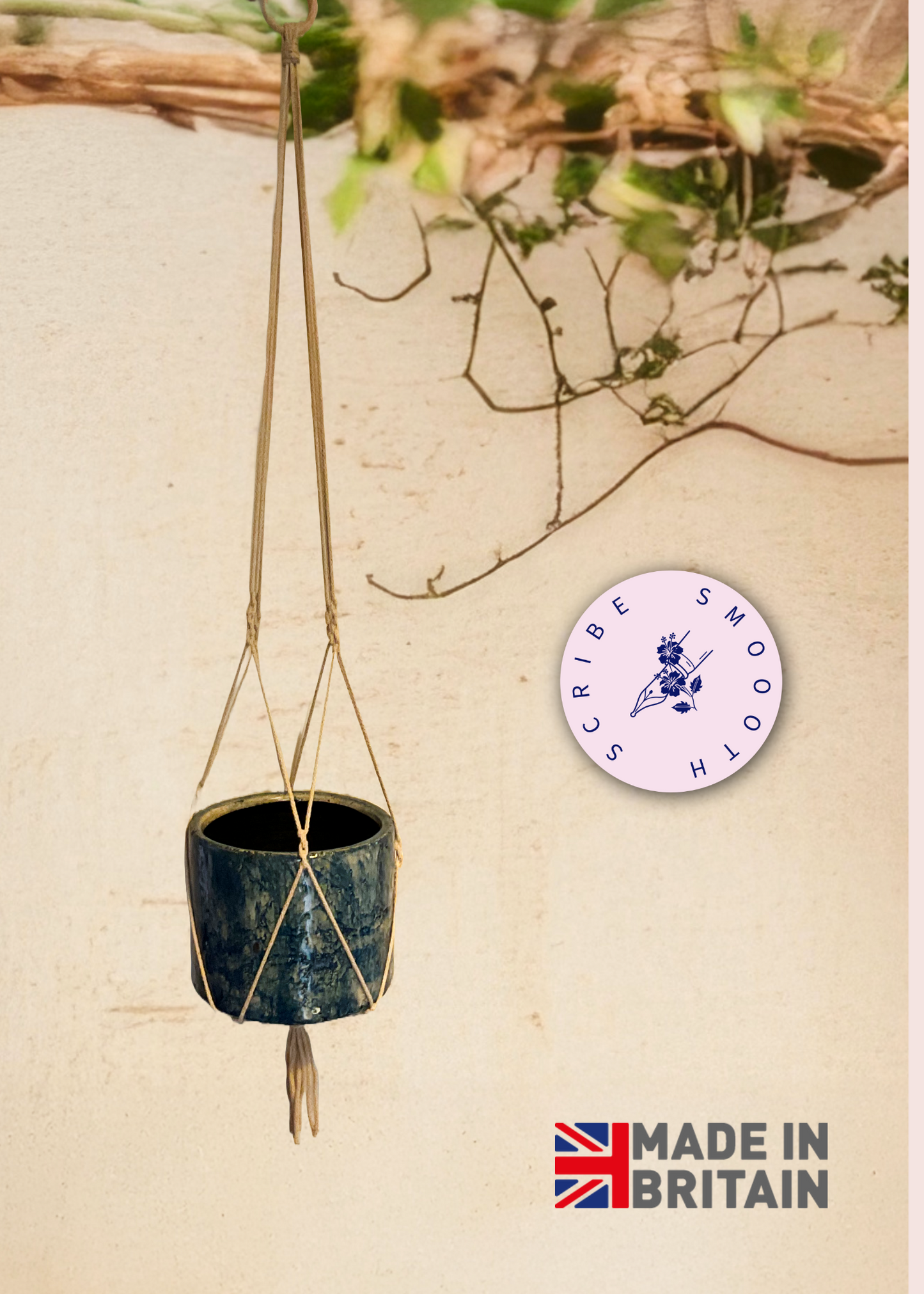 Handcrafted Macrame Plant Hanger - Eco-Friendly Indoor Plant Display