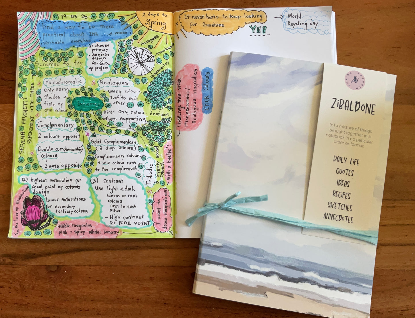 Coastal Sky A5 Recycled Blank Notebook (60 Pages) | Ethically Sourced Recycled Paper