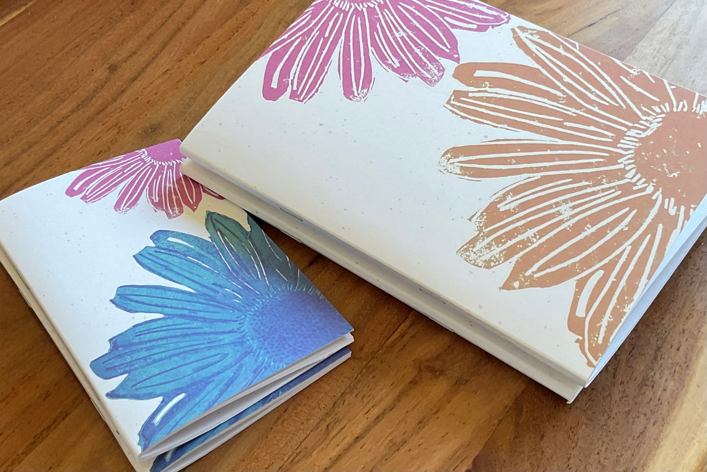 Vibrant Flowers A6 Recycled Blank Notebooks (40 Pages) | Ethically Sourced Recycled Paper