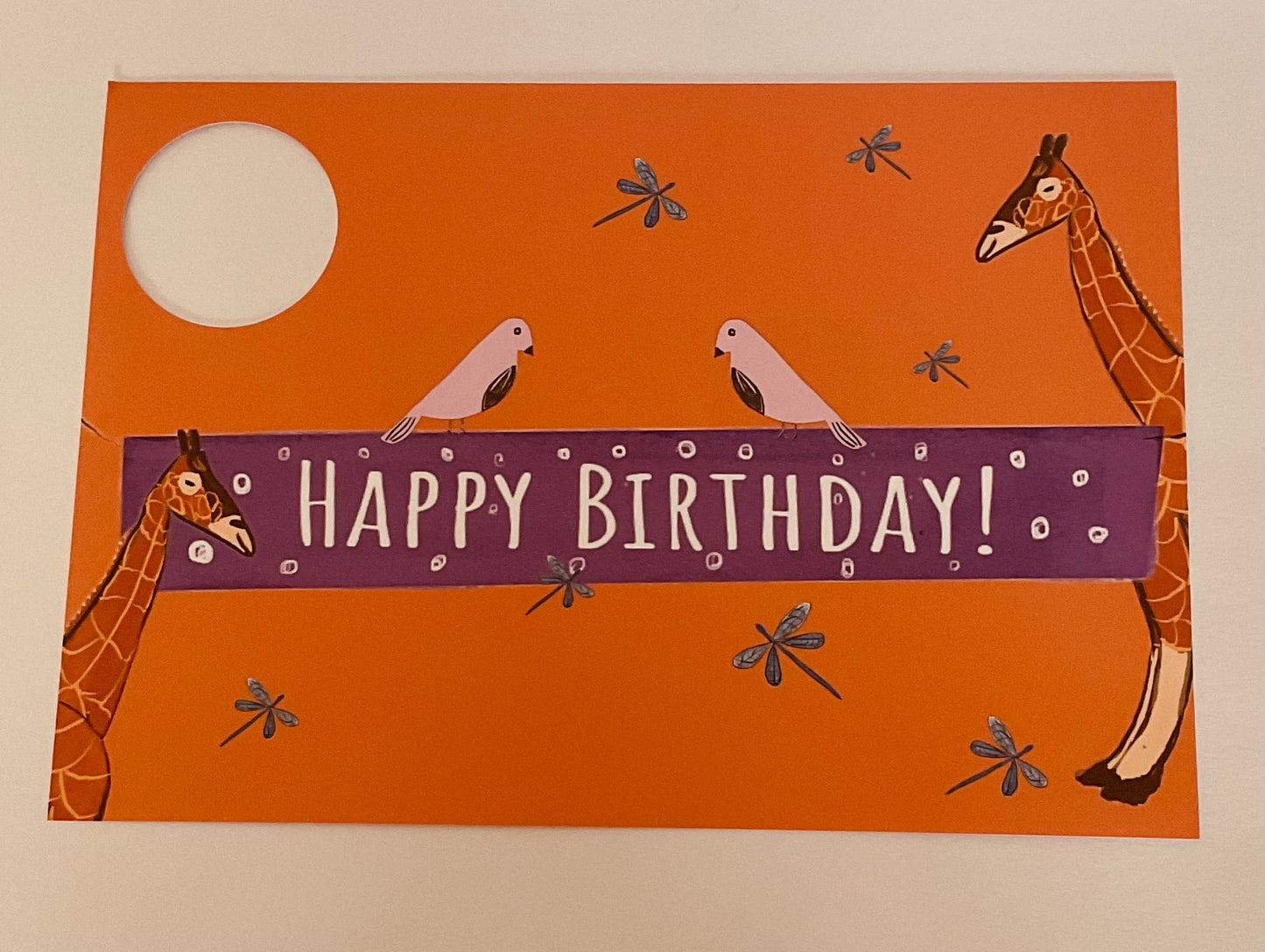 Personalised giraffe birthday card for child, son, daughter, toddler, grandchild, granddaughter, grandson / fun Giraffe child birthday card