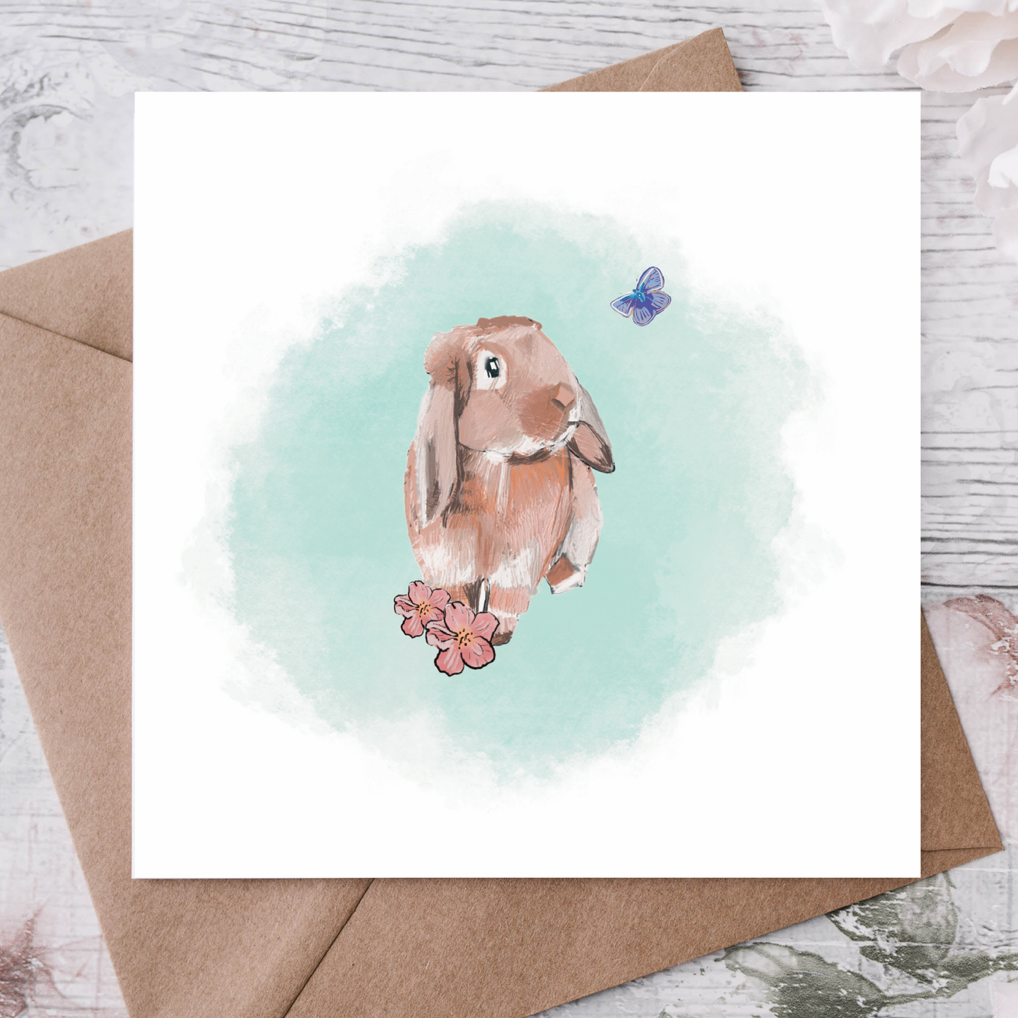 Luxury Hand Drawn Bunny Card