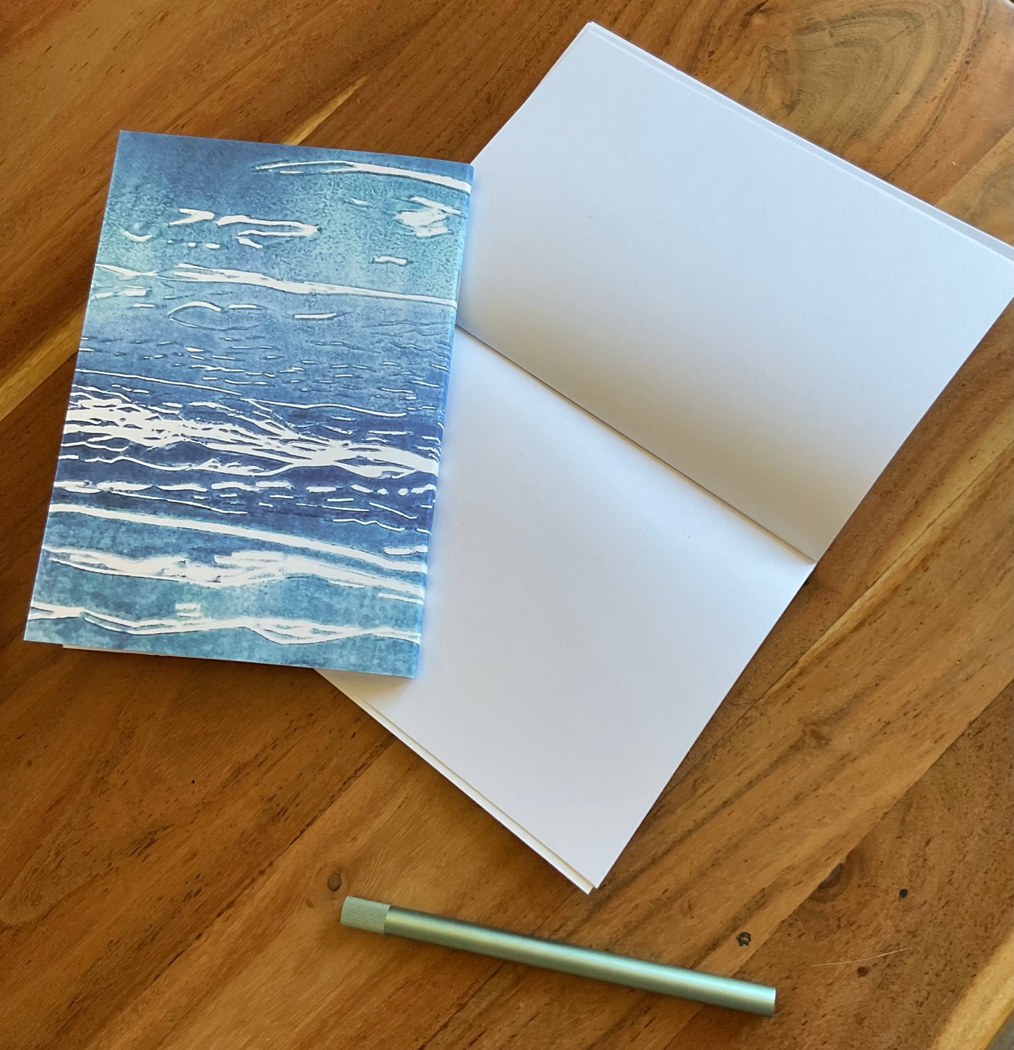Ocean Waves A5 Recycled Blank Notebook (60 Pages) | 350gsm Recycled Cover