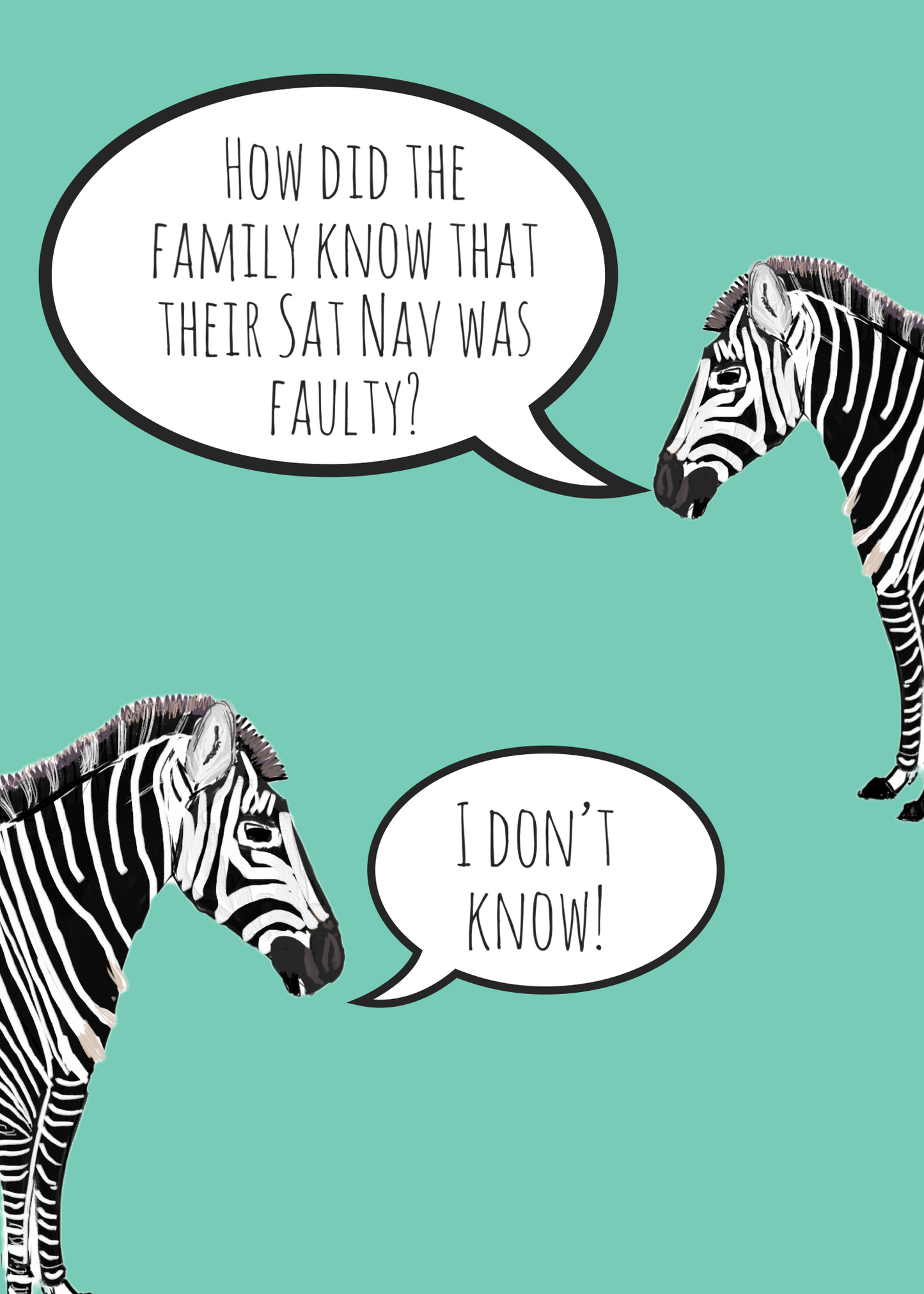 Handmade Zebra Birthday Card - Send fun and laughter with this cheerful zebra theme / Fun Birthday Card