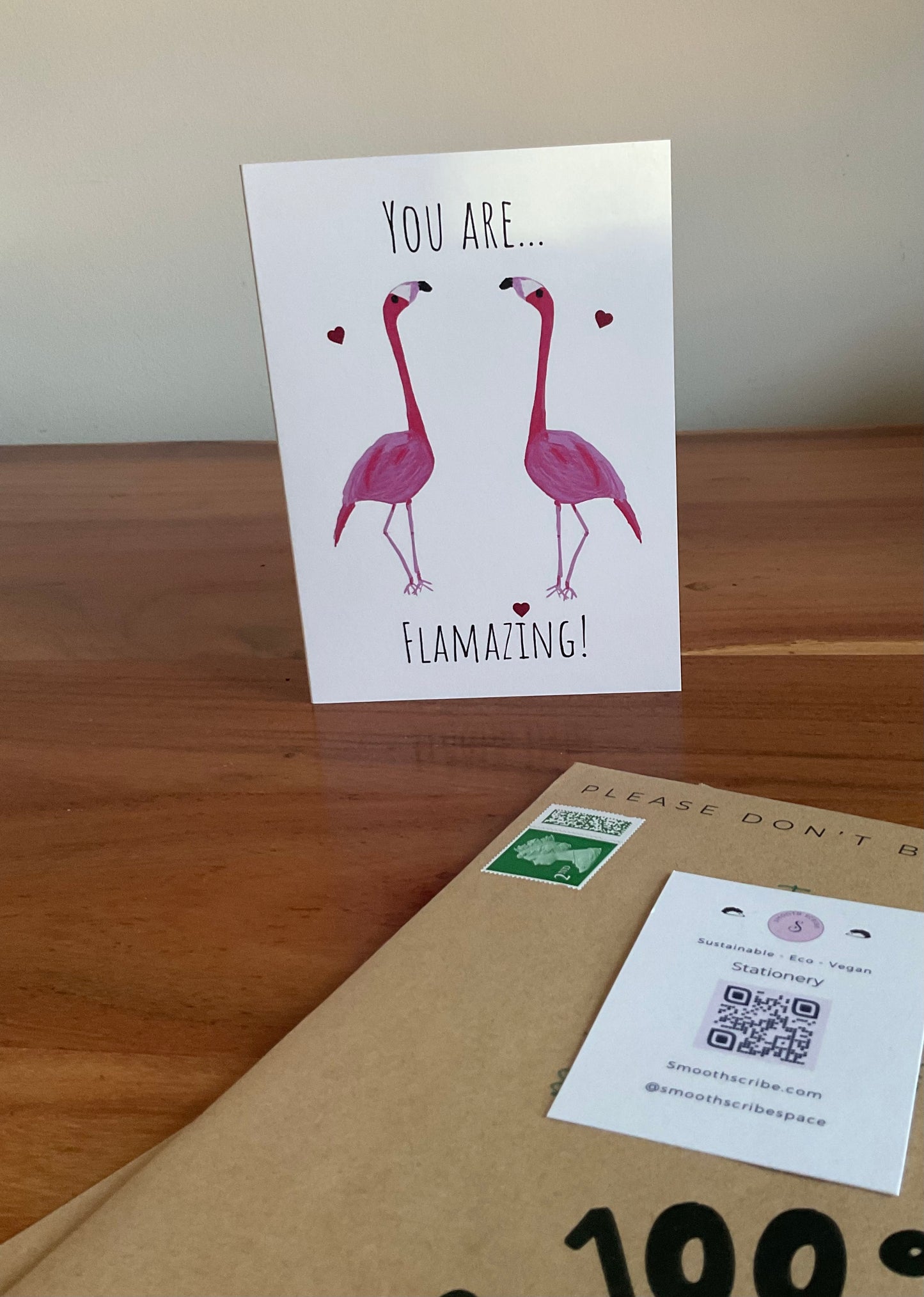 You are flamazing, flamingo valentines/anniversary/birthday/ greeting card