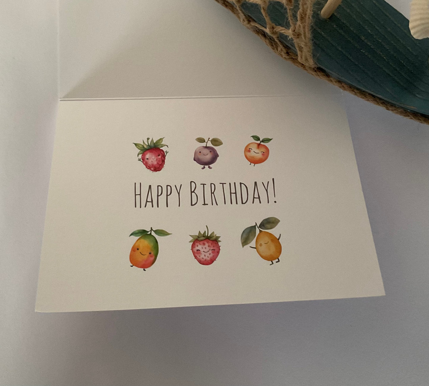 Fun fruit child birthday card (Personalized birthday card for child, son, daughter, toddler, grandchild, granddaughter, grandson)