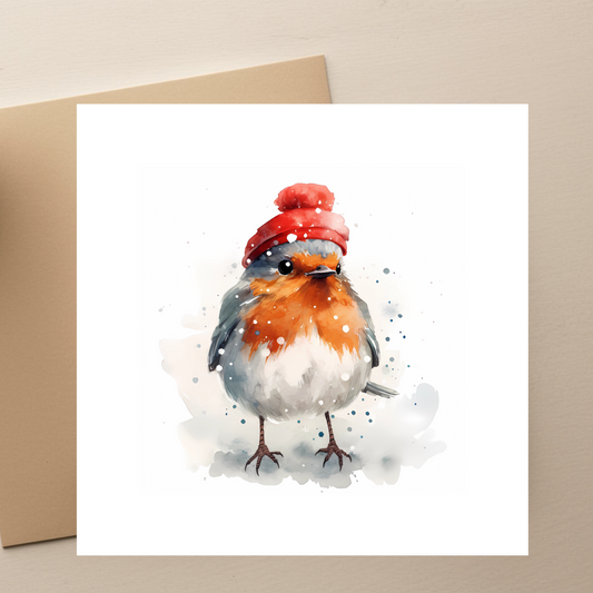 Christmas Robin Greeting Card