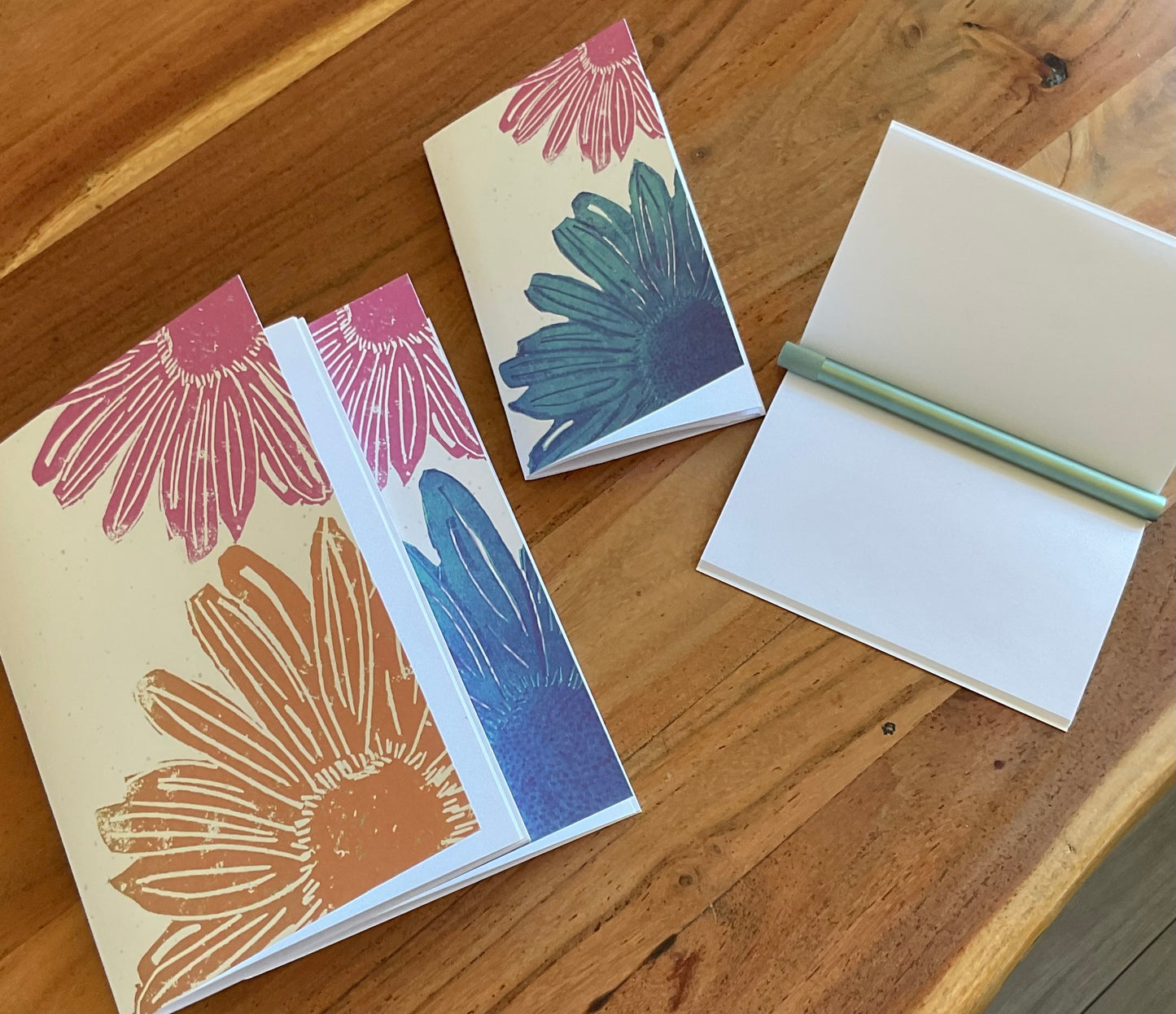 Vibrant Flowers A6 Recycled Blank Notebooks (40 Pages) | Ethically Sourced Recycled Paper