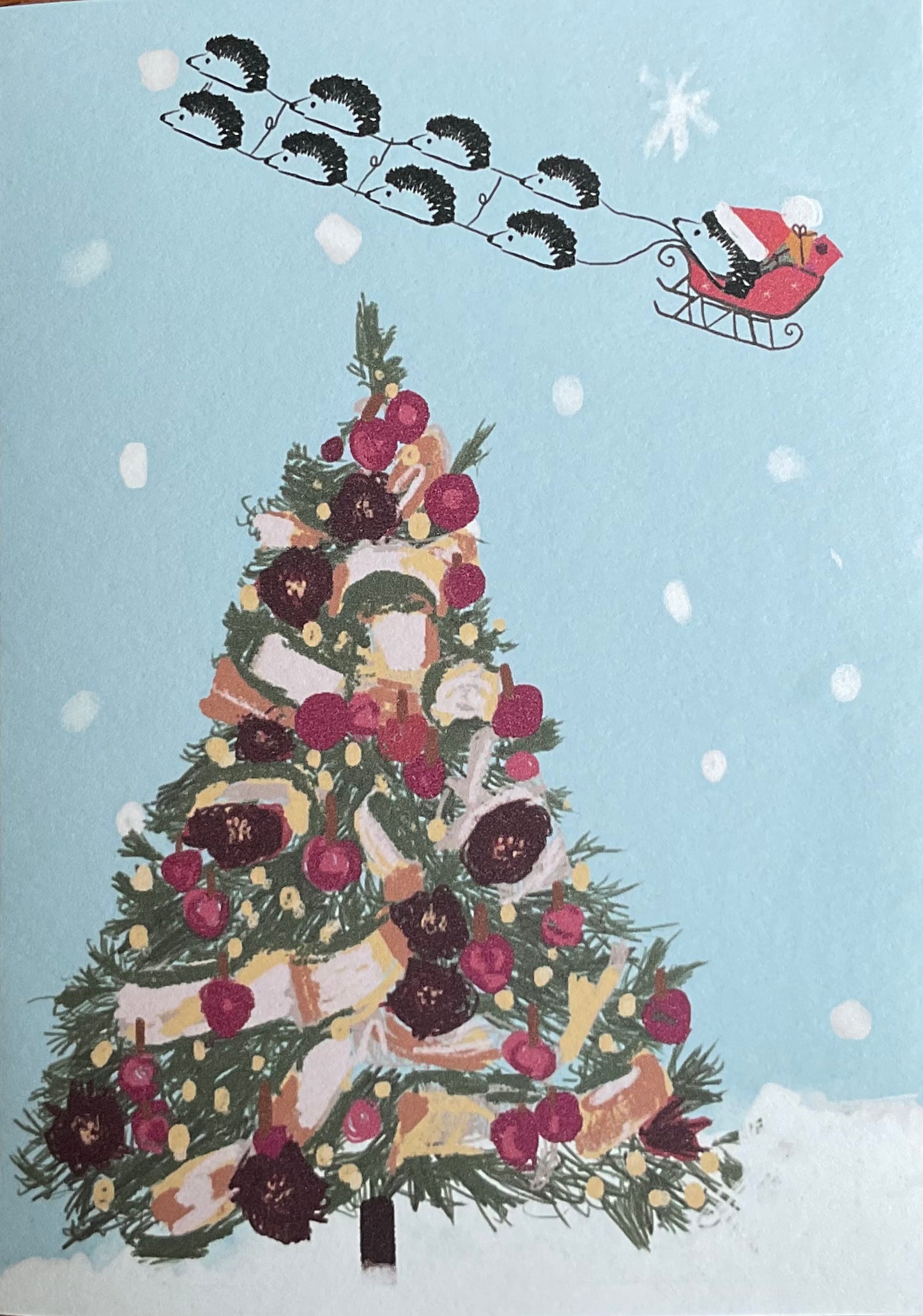 Hedgehog Christmas card (supporting BHPS)