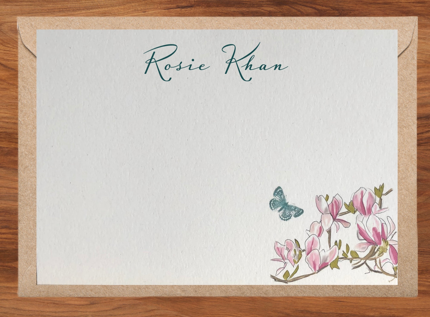 Quality hand drawn magnolia note cards (5 x7 inches)