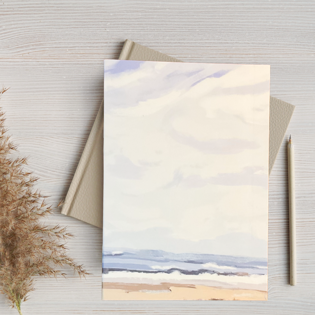 Coastal Sky A5 Recycled Blank Notebook (60 Pages) | Ethically Sourced Recycled Paper
